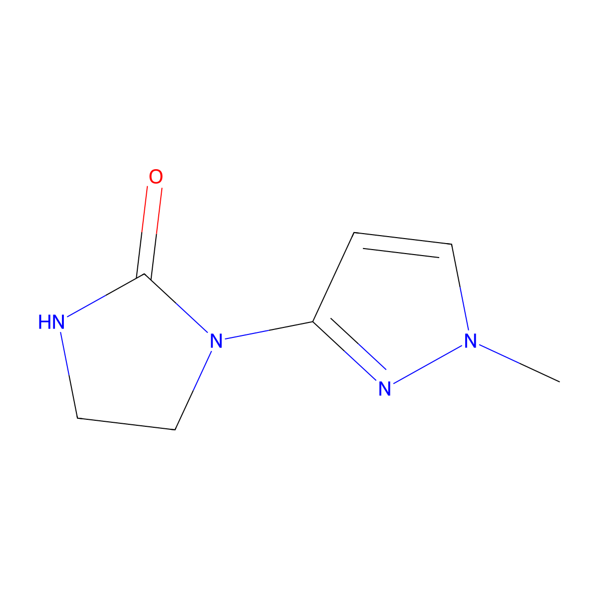 1-(1-methyl-1H-pyrazol-3-yl)imidazolidin-2-one molecular structure, CAS 2098032-41-6