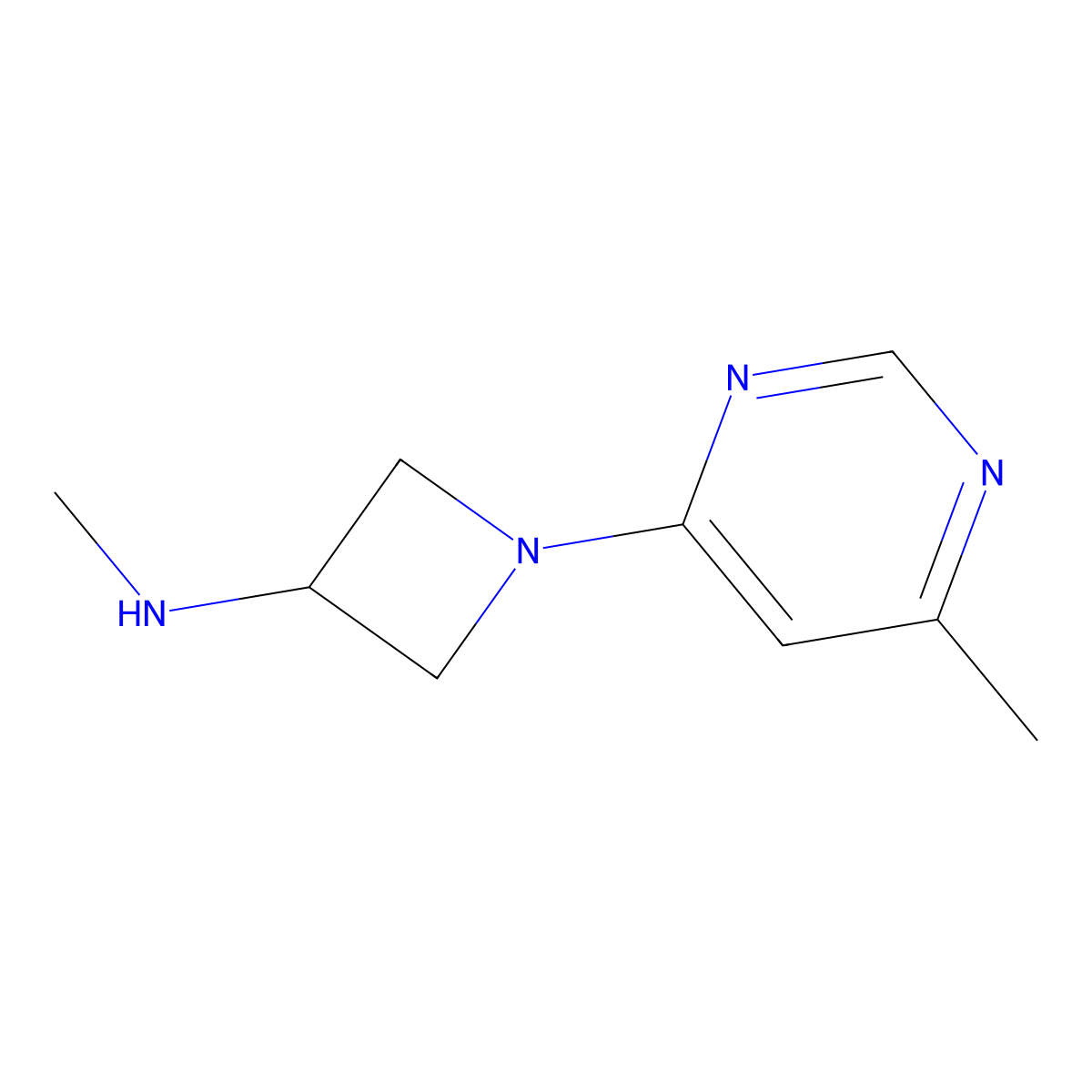 N-methyl-1-(6-methylpyrimidin-4-yl)azetidin-3-amine molecular structure, CAS 2098034-47-8