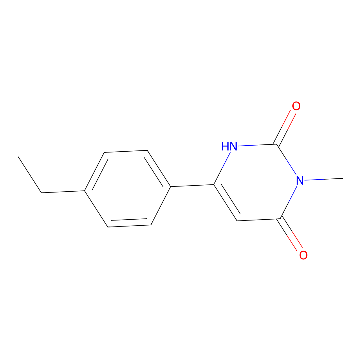 6-(4-Ethylphenyl)-3-methyl-1,2,3,4-tetrahydropyrimidine-2,4-dione molecular structure, CAS 2098035-07-3