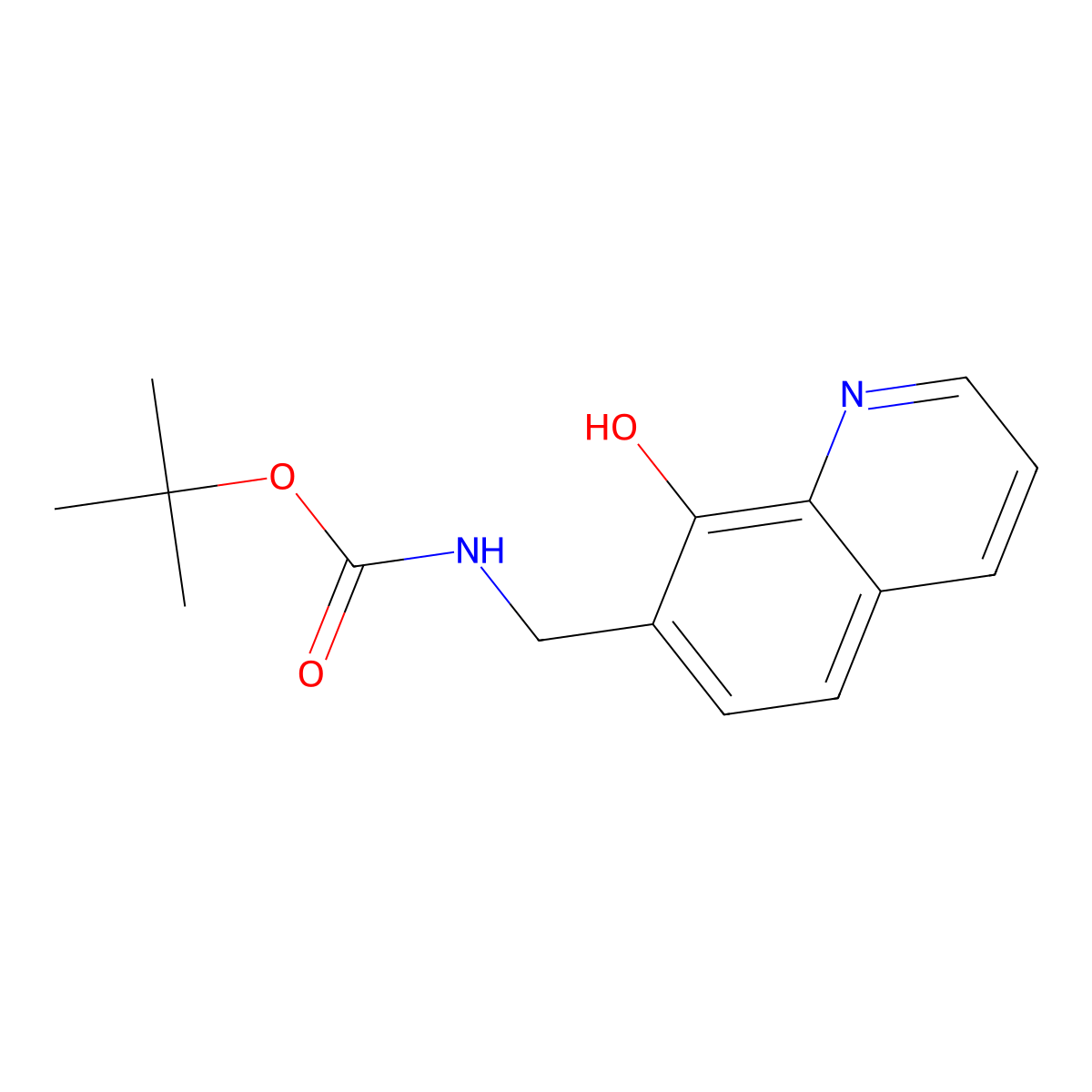 tert-butyl N-[(8-hydroxyquinolin-7-yl)methyl]carbamate molecular structure, CAS 2098035-61-9