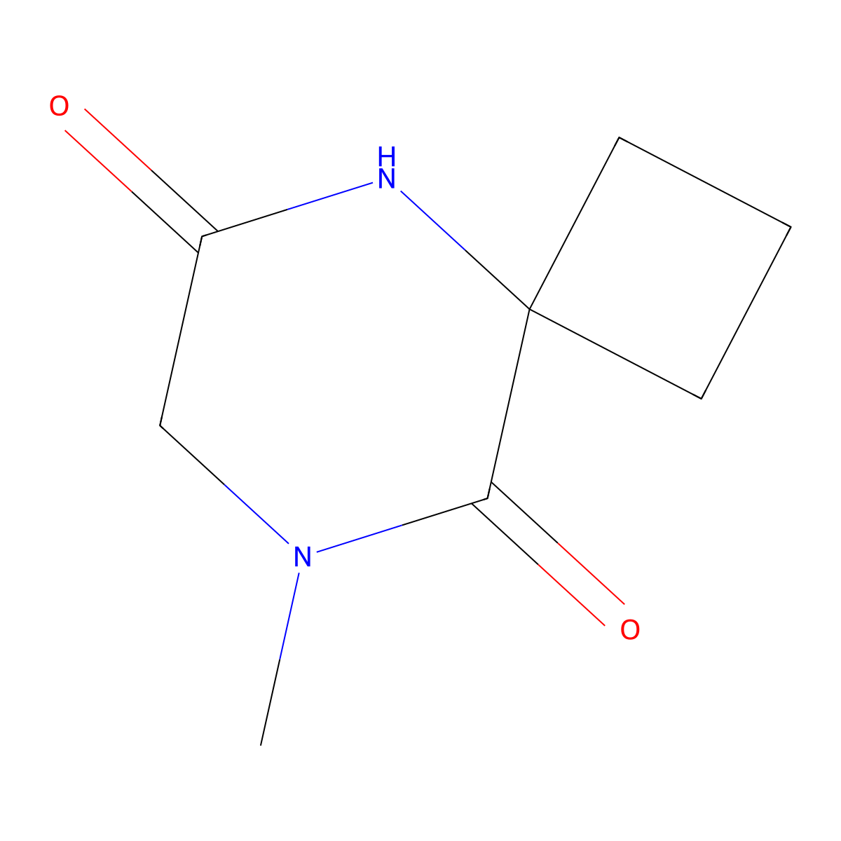 8-Methyl-5,8-diazaspiro[3.5]nonane-6,9-dione molecular structure, CAS 2098036-60-1