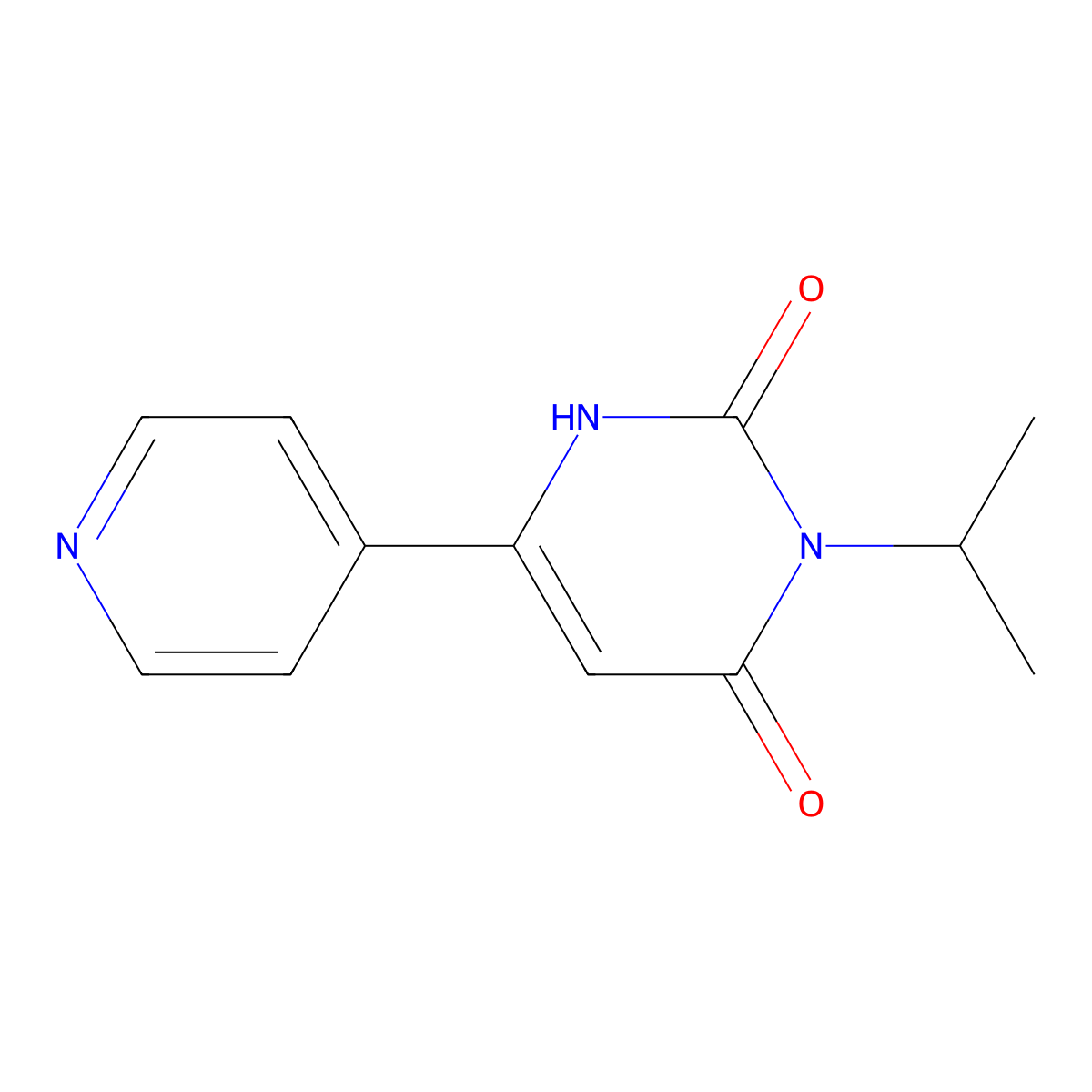 3-(Propan-2-yl)-6-(pyridin-4-yl)-1,2,3,4-tetrahydropyrimidine-2,4-dione molecular structure, CAS 2098036-96-3