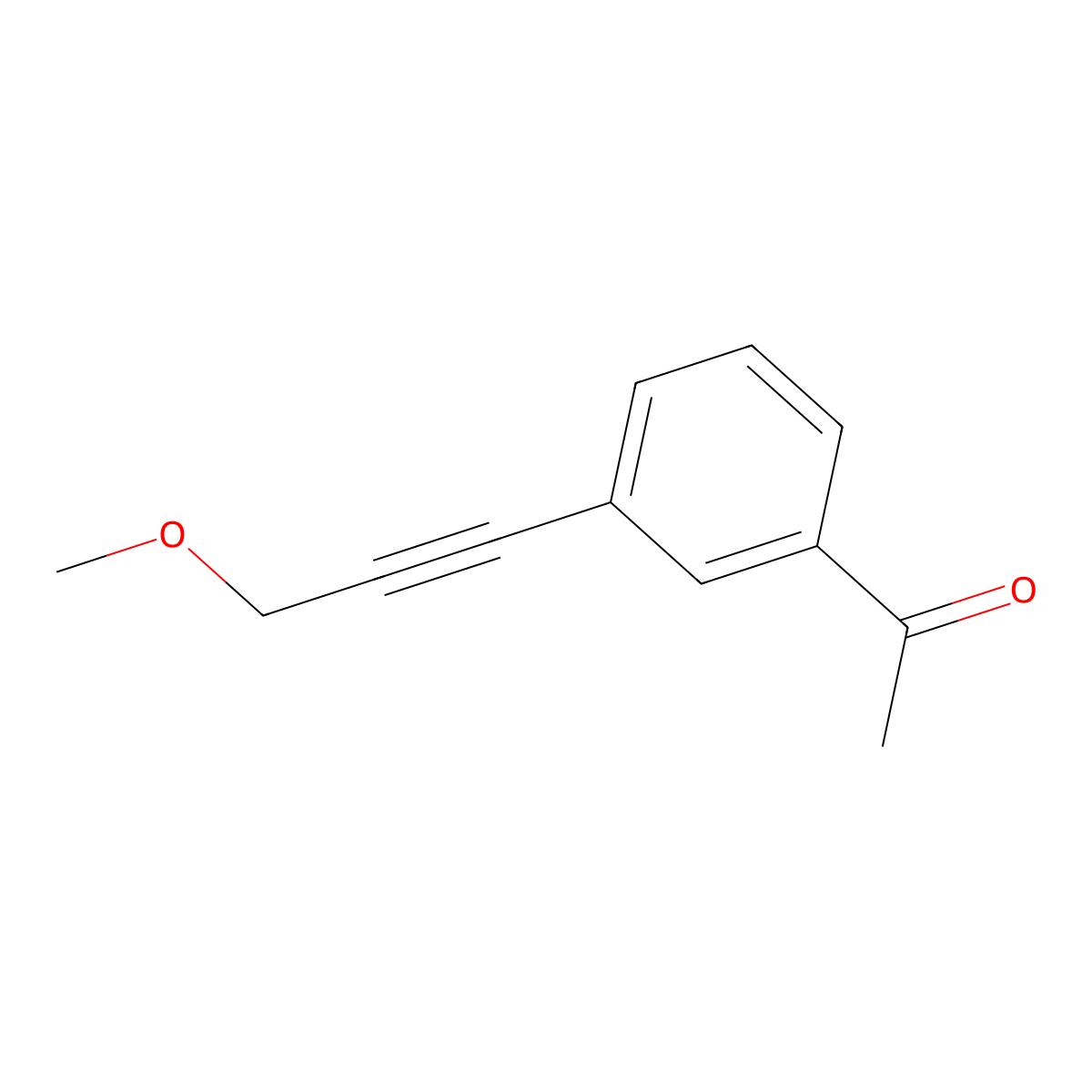 1-[3-(3-Methoxy-1-propyn-1-yl)phenyl]ethanone molecular structure, CAS 2098037-24-0
