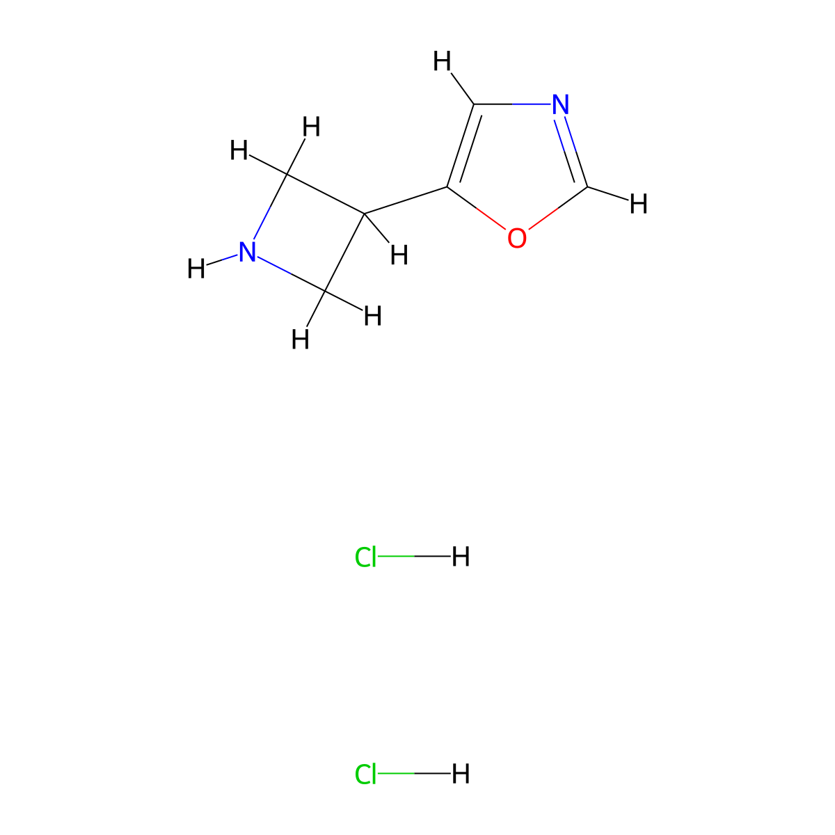 5-Azetidin-3-yl-1,3-oxazole molecular structure, CAS 2098038-43-6