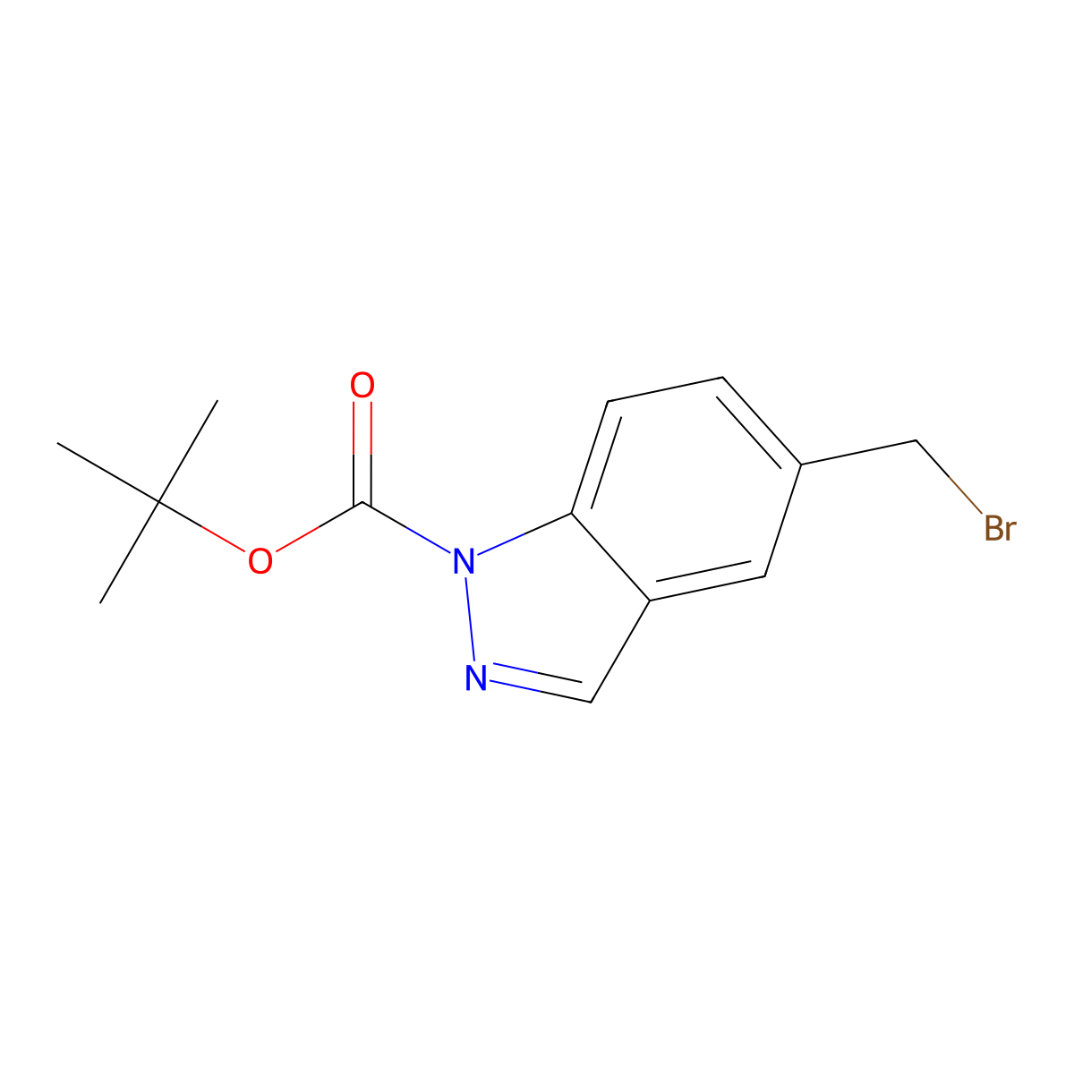 tert-Butyl 5-(bromomethyl)-1H-indazole-1-carboxylate molecular structure, CAS 209804-25-1
