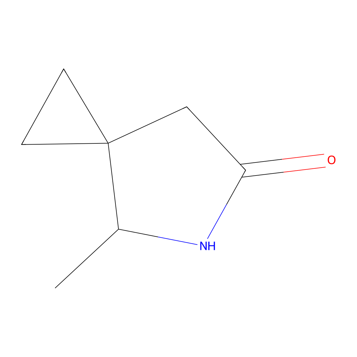 4-Methyl-5-azaspiro[2.4]heptan-6-one molecular structure, CAS 2098040-00-5