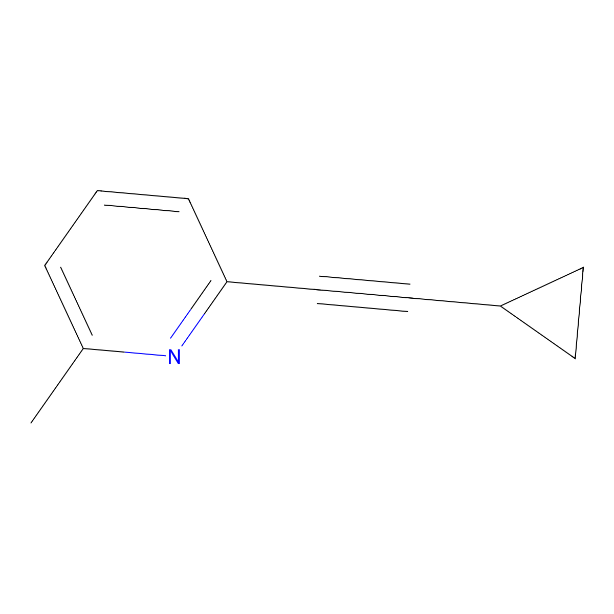 2-(2-Cyclopropylethynyl)-6-methylpyridine molecular structure, CAS 2098044-11-0
