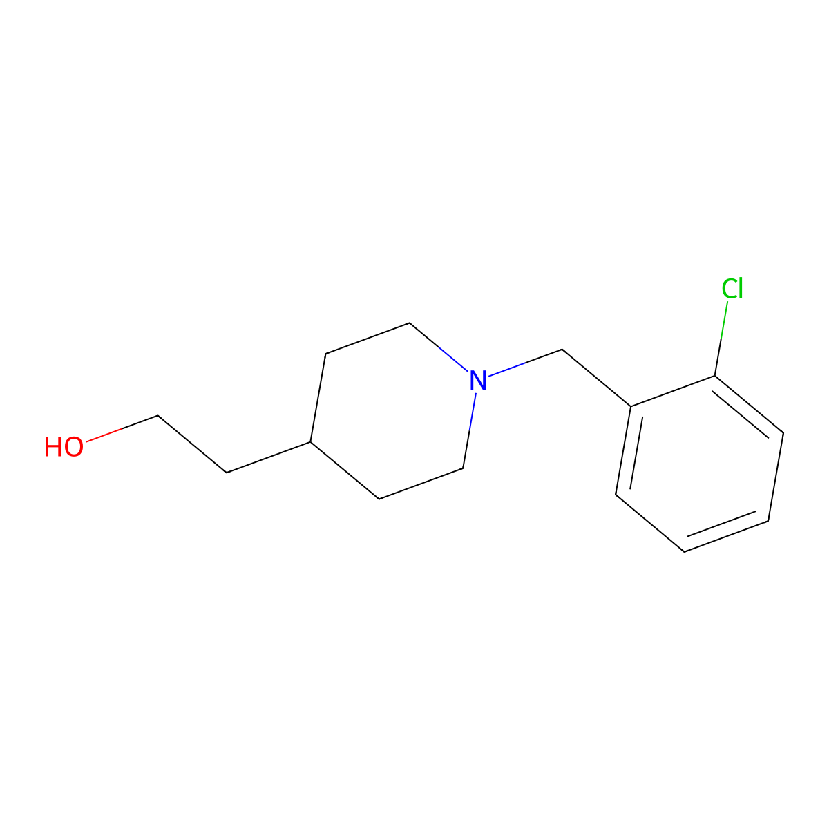 2-(1-(2-Chlorobenzyl)piperidin-4-yl)ethan-1-ol molecular structure, CAS 2098045-87-3