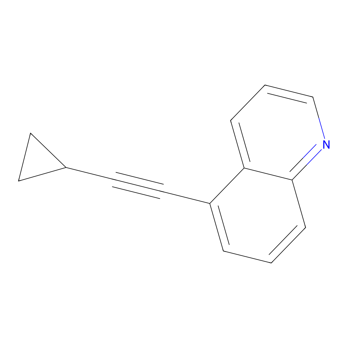 5-(2-Cyclopropylethynyl)quinoline molecular structure, CAS 2098046-71-8