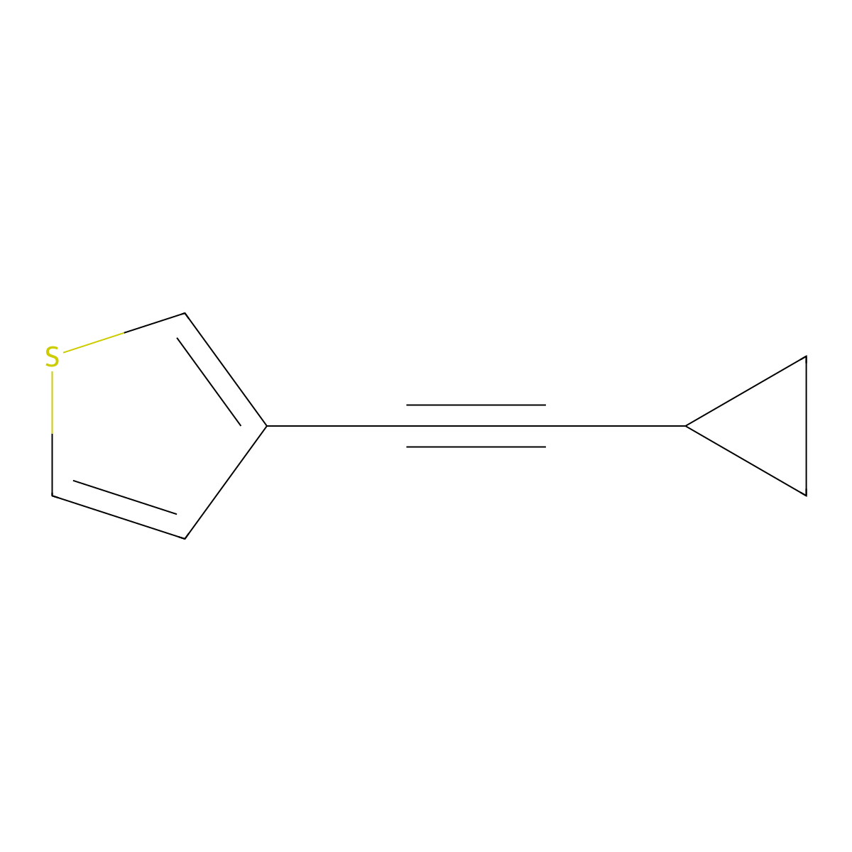 3-(2-Cyclopropylethynyl)thiophene molecular structure, CAS 2098046-96-7