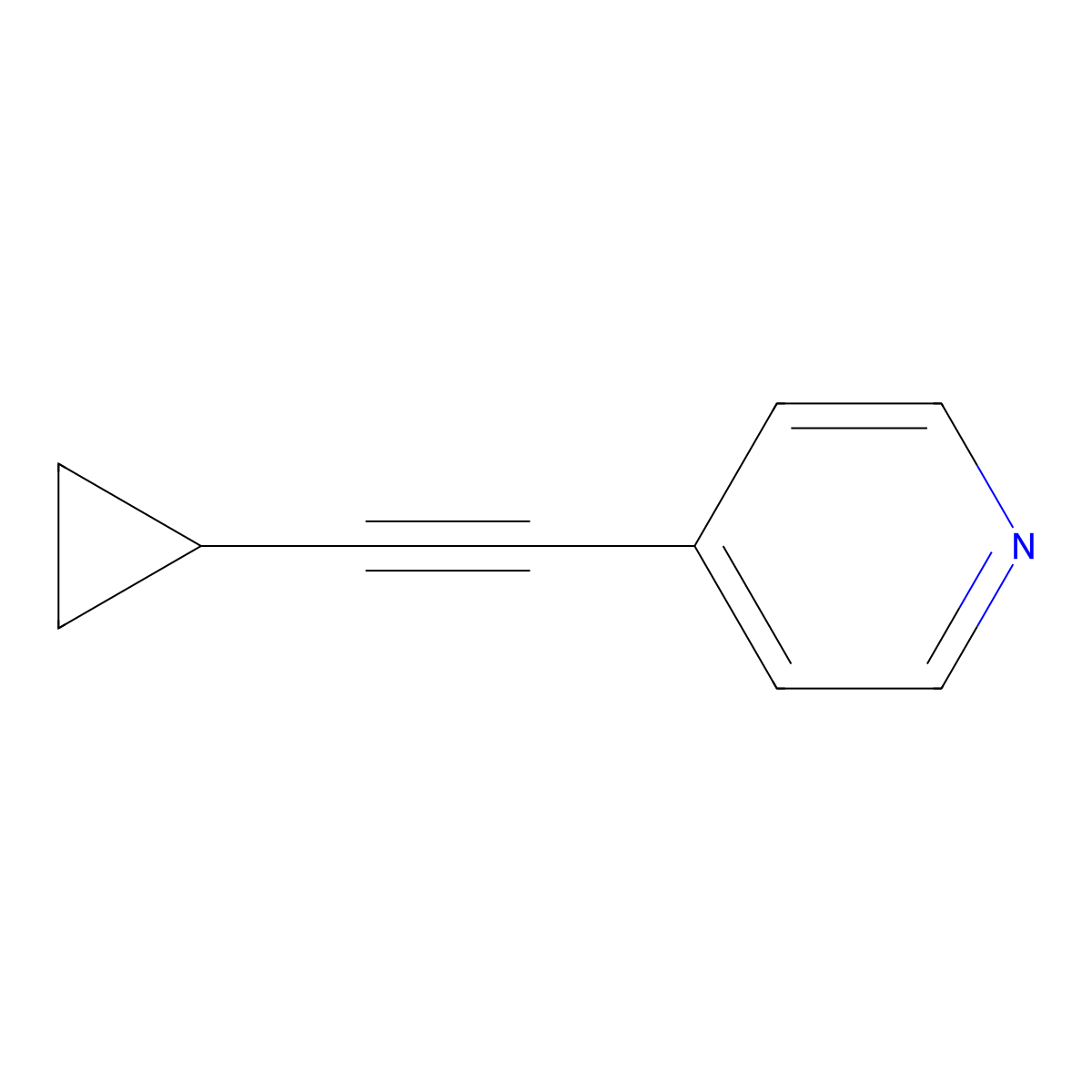 4-(Cyclopropylethynyl)pyridine molecular structure, CAS 2098047-29-9