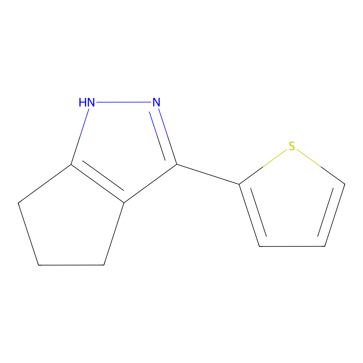 3-(Thiophen-2-yl)-1,4,5,6-tetrahydrocyclopenta[c]pyrazole molecular structure, CAS 2098050-55-4