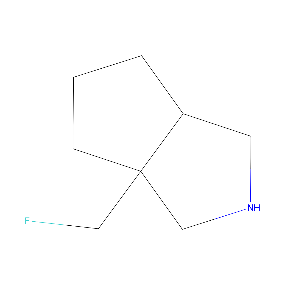 3a-(Fluoromethyl)octahydrocyclopenta[c]pyrrole molecular structure, CAS 2098051-88-6