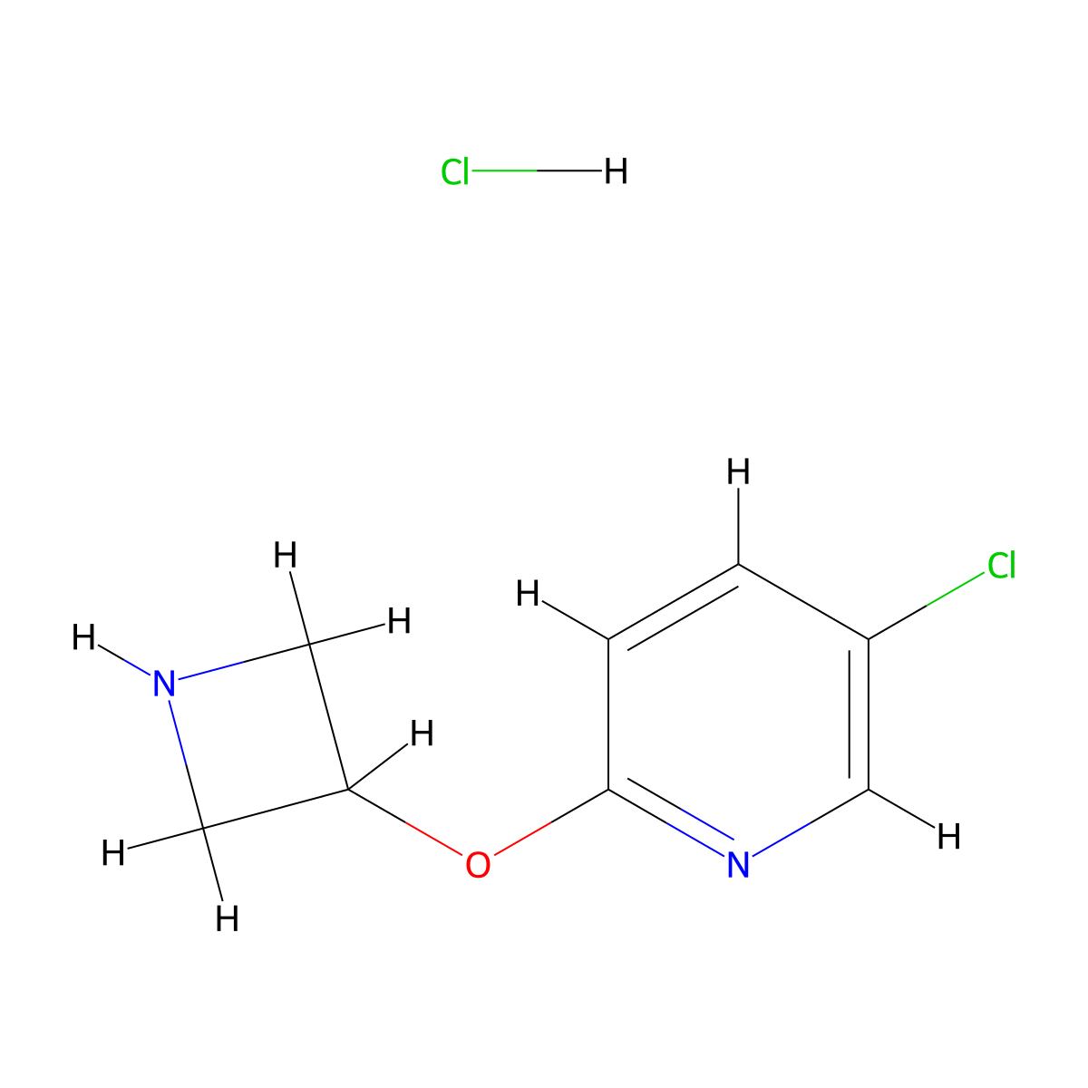 2-(Azetidin-3-yloxy)-5-chloropyridine hydrochloride molecular structure, CAS 2098053-09-7