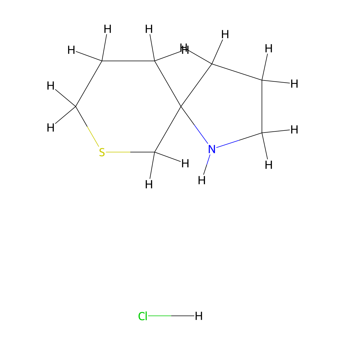 7-Thia-1-azaspiro[4.5]decane hydrochloride molecular structure, CAS 2098055-64-0