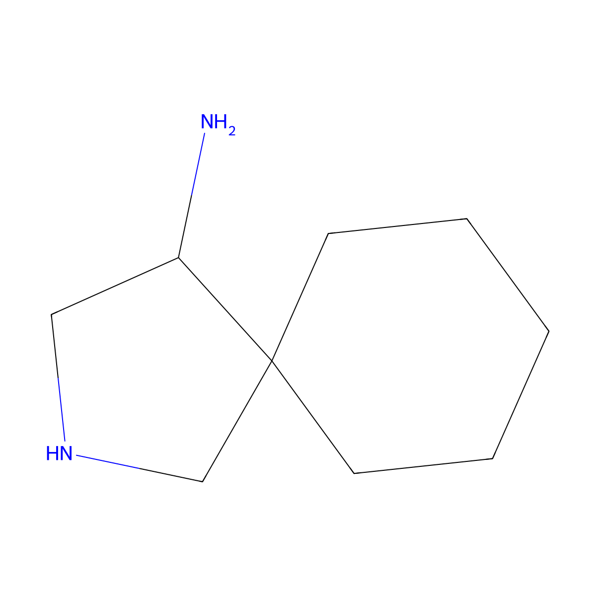2-Azaspiro[4.5]decan-4-amine molecular structure, CAS 2098057-86-2