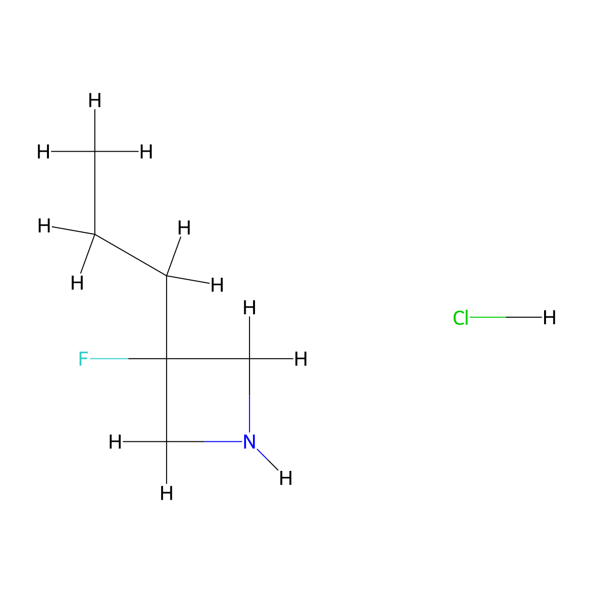 3-Fluoro-3-propylazetidine hydrochloride molecular structure, CAS 2098058-83-2