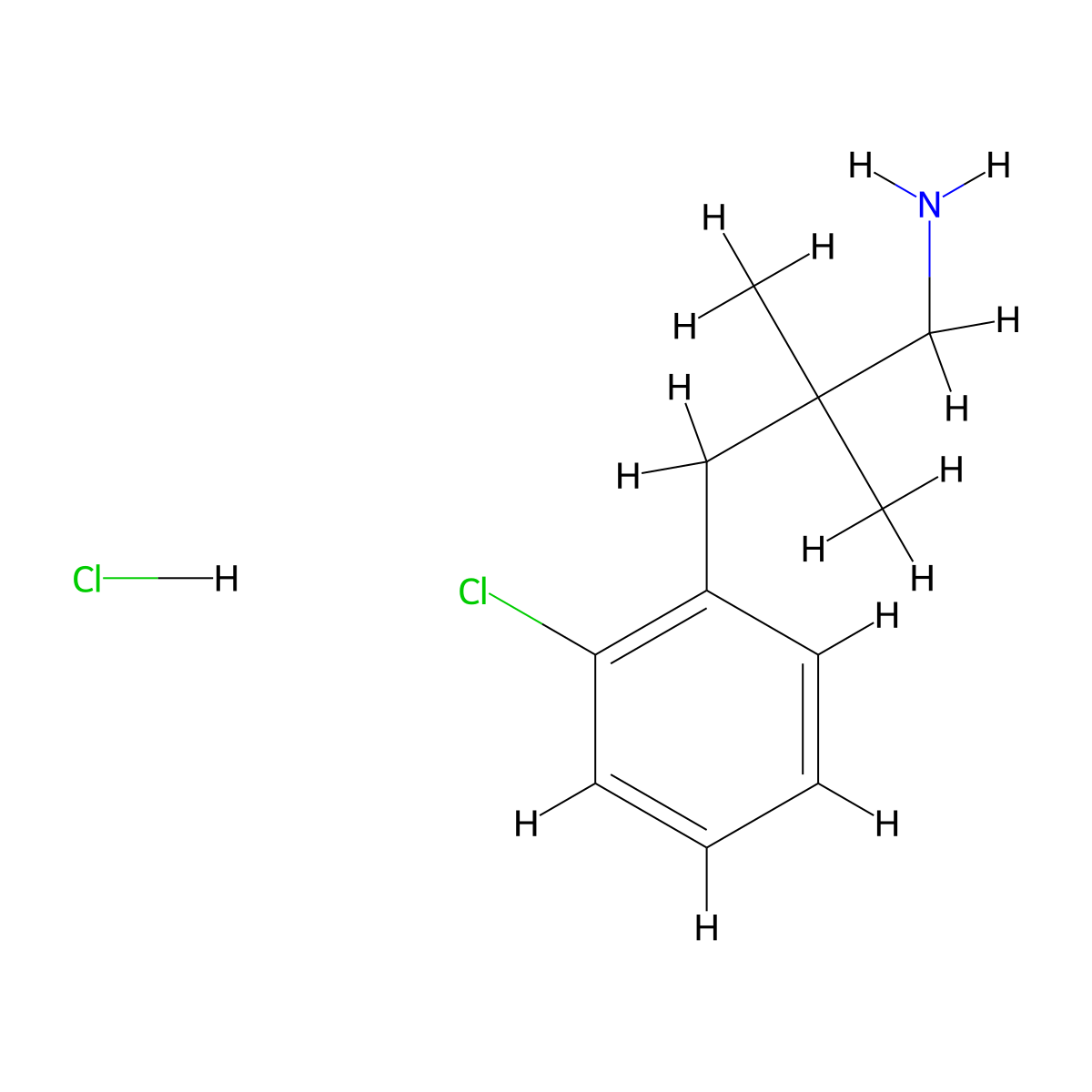 3-(2-Chlorophenyl)-2,2-dimethylpropan-1-amine hydrochloride molecular structure, CAS 2098061-67-5