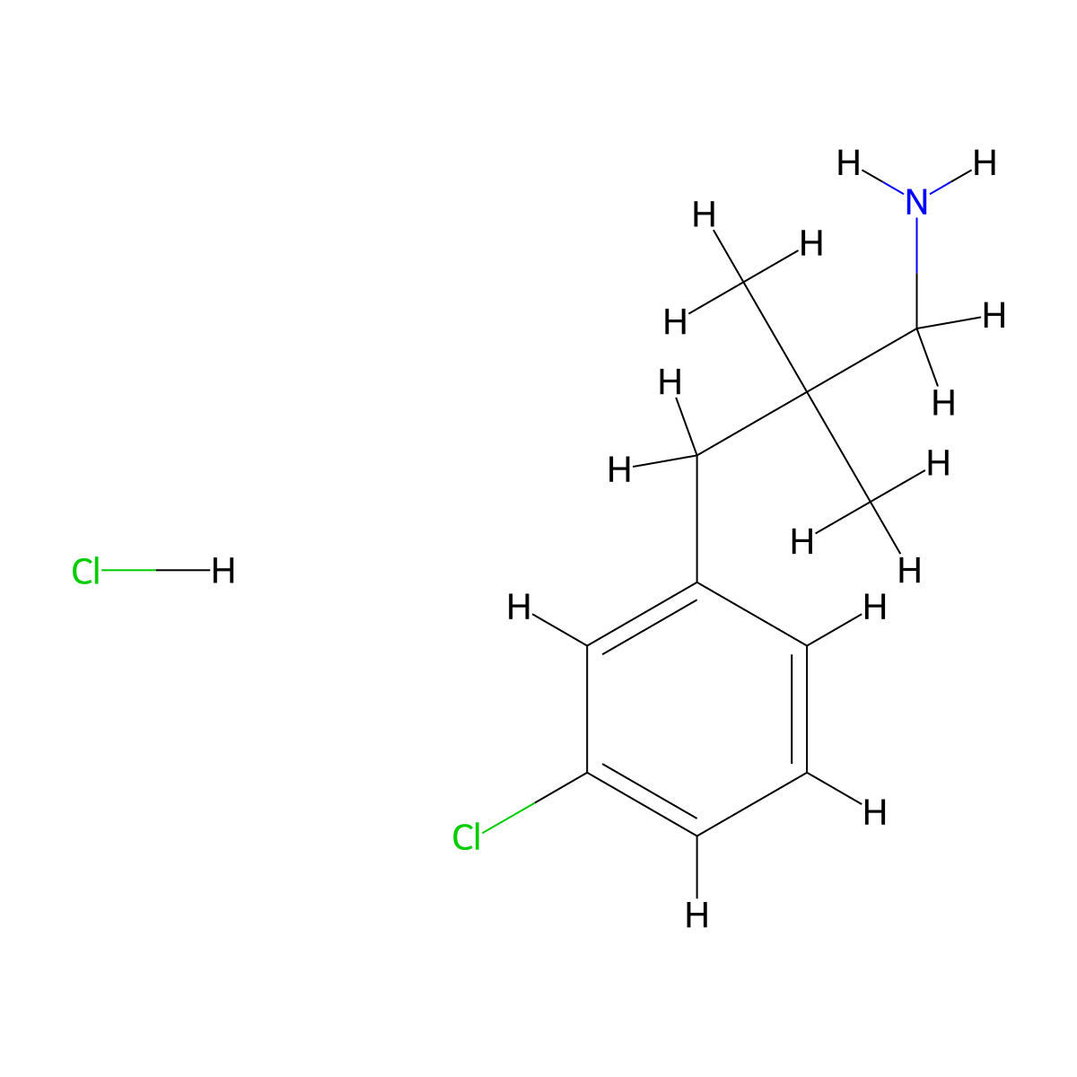 3-(3-Chlorophenyl)-2,2-dimethylpropan-1-amine hydrochloride molecular structure, CAS 2098061-75-5