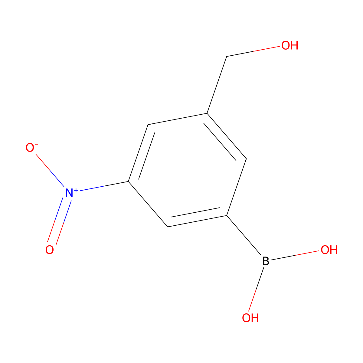 (3-(Hydroxymethyl)-5-nitrophenyl)boronic acid molecular structure, CAS 2098062-40-7