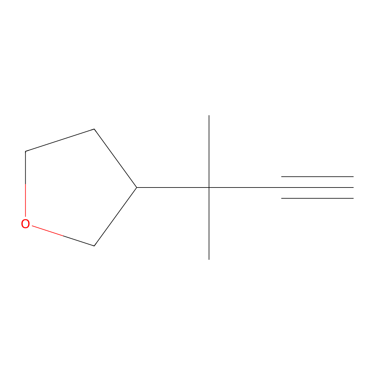 3-(2-Methylbut-3-yn-2-yl)oxolane molecular structure, CAS 2098062-63-4