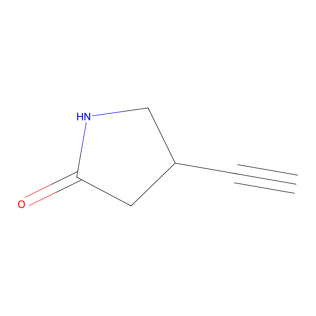 4-Ethynylpyrrolidin-2-one molecular structure, CAS 2098062-96-3