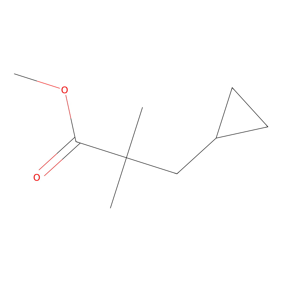 Methyl 3-cyclopropyl-2,2-dimethylpropanoate molecular structure, CAS 2098063-43-3