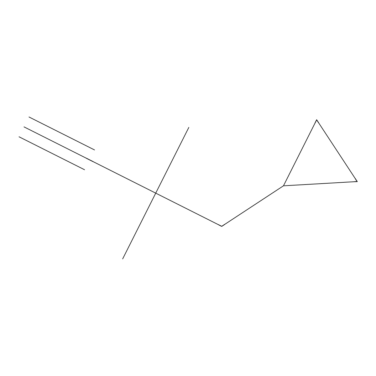 (2,2-Dimethylbut-3-yn-1-yl)cyclopropane molecular structure, CAS 2098063-51-3