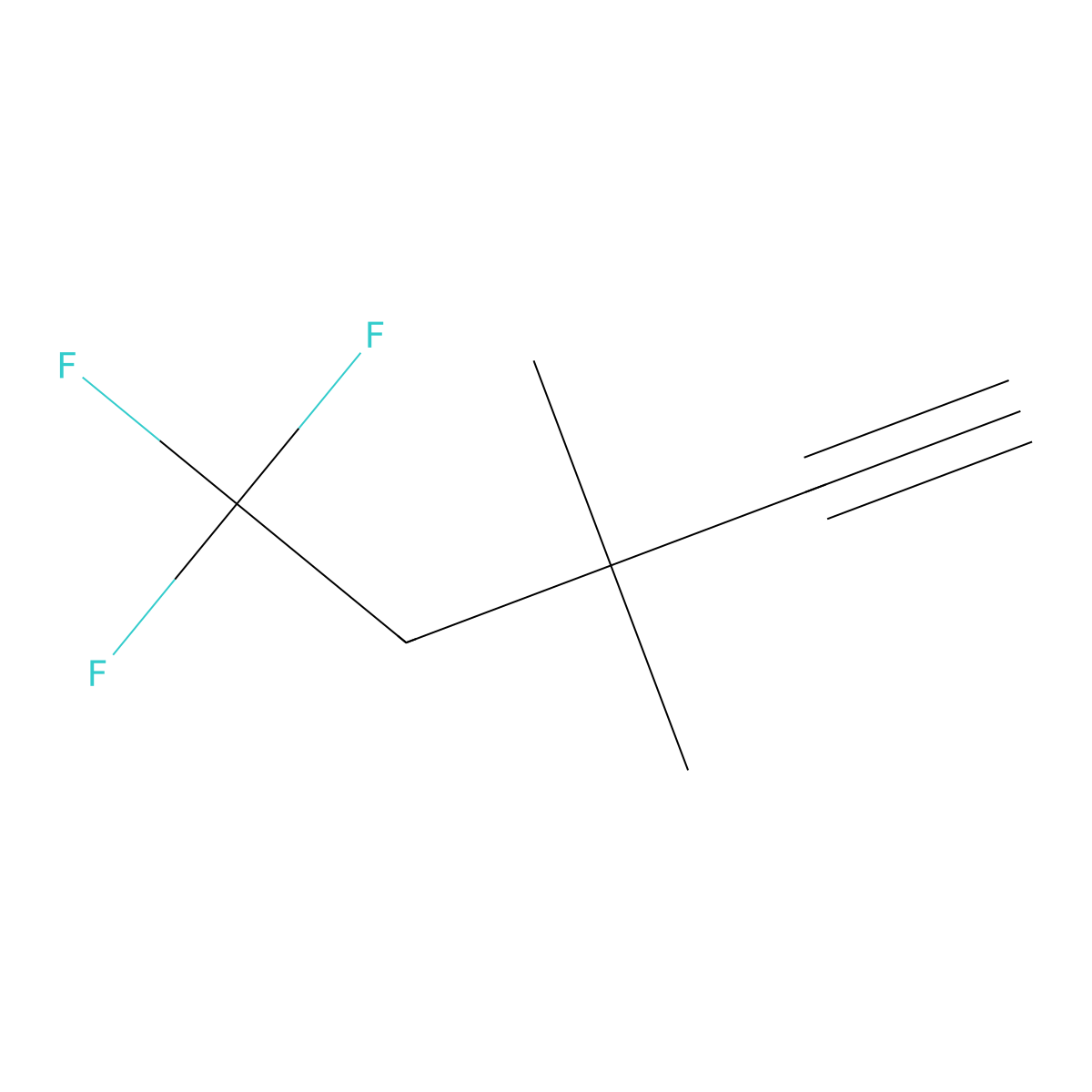 5,5,5-Trifluoro-3,3-dimethylpent-1-yne molecular structure, CAS 2098068-54-1