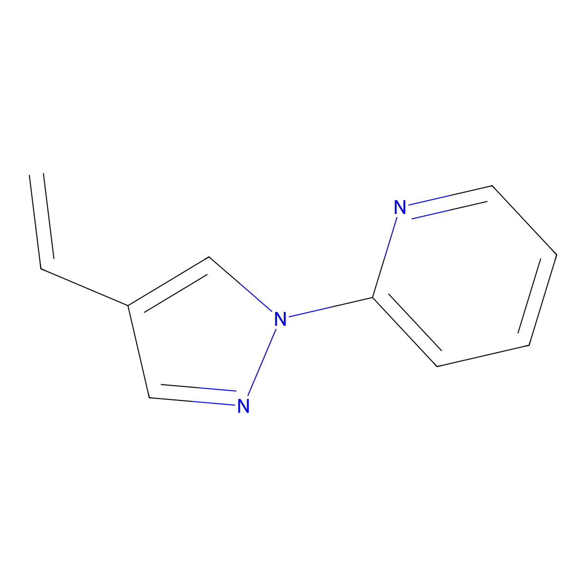 2-(4-ethenyl-1H-pyrazol-1-yl)pyridine molecular structure, CAS 2098070-91-6