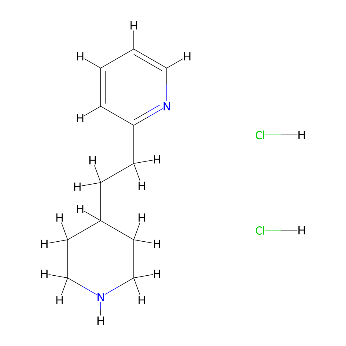 2-(2-(Piperidin-4-yl)ethyl)pyridine dihydrochloride molecular structure, CAS 2098074-01-0