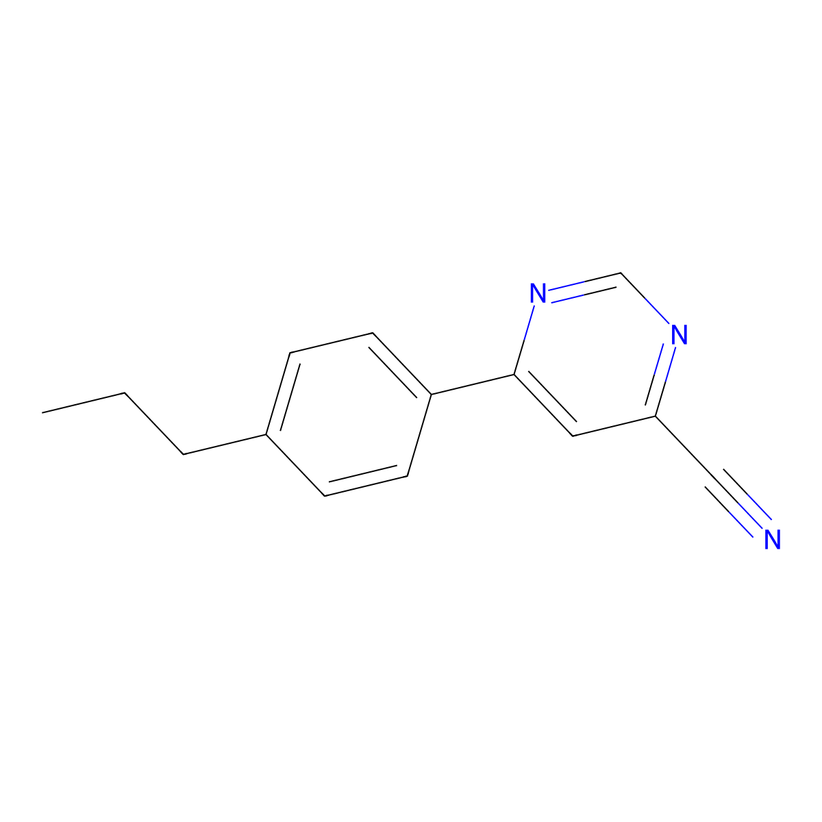 6-(4-Propylphenyl)pyrimidine-4-carbonitrile molecular structure, CAS 2098075-67-1