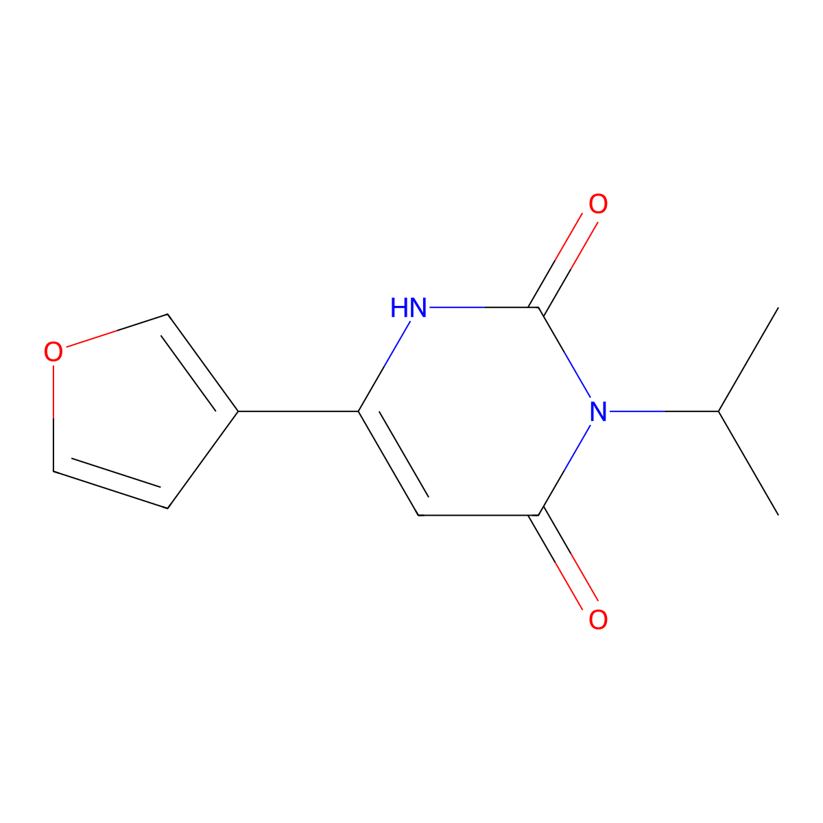 6-(Furan-3-yl)-3-(propan-2-yl)-1,2,3,4-tetrahydropyrimidine-2,4-dione molecular structure, CAS 2098075-75-1