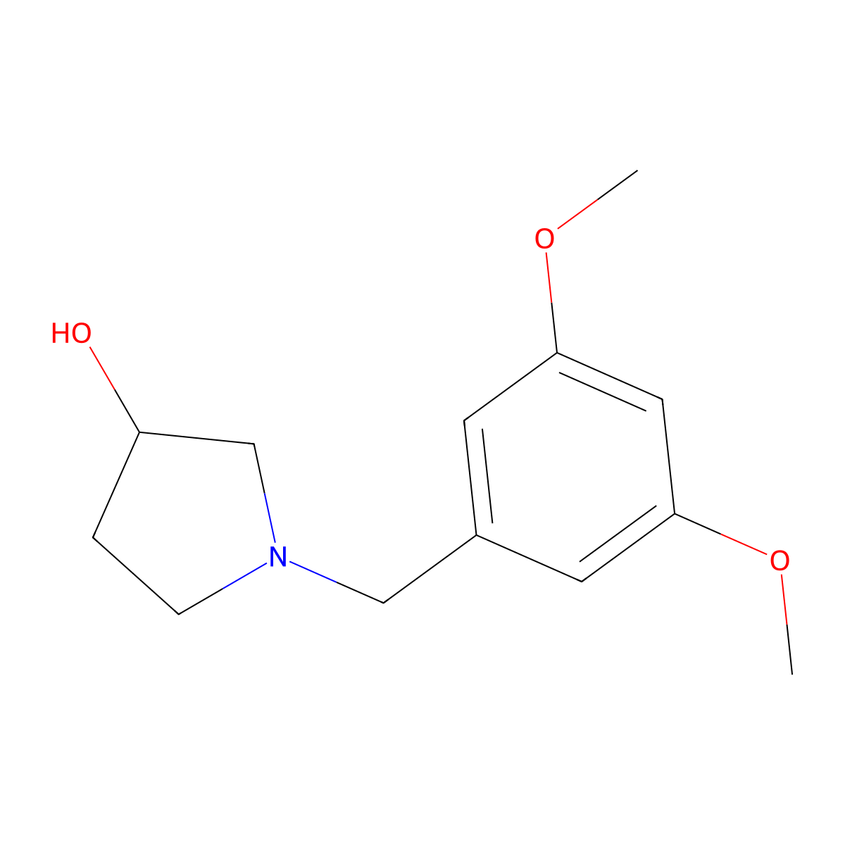 1-(3,5-Dimethoxybenzyl)pyrrolidin-3-ol molecular structure, CAS 2098078-43-2