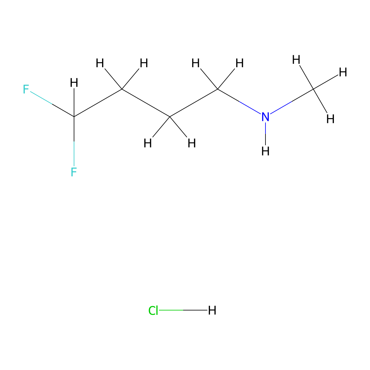 (4,4-Difluorobutyl)(methyl)amine hydrochloride molecular structure, CAS 2098084-62-7