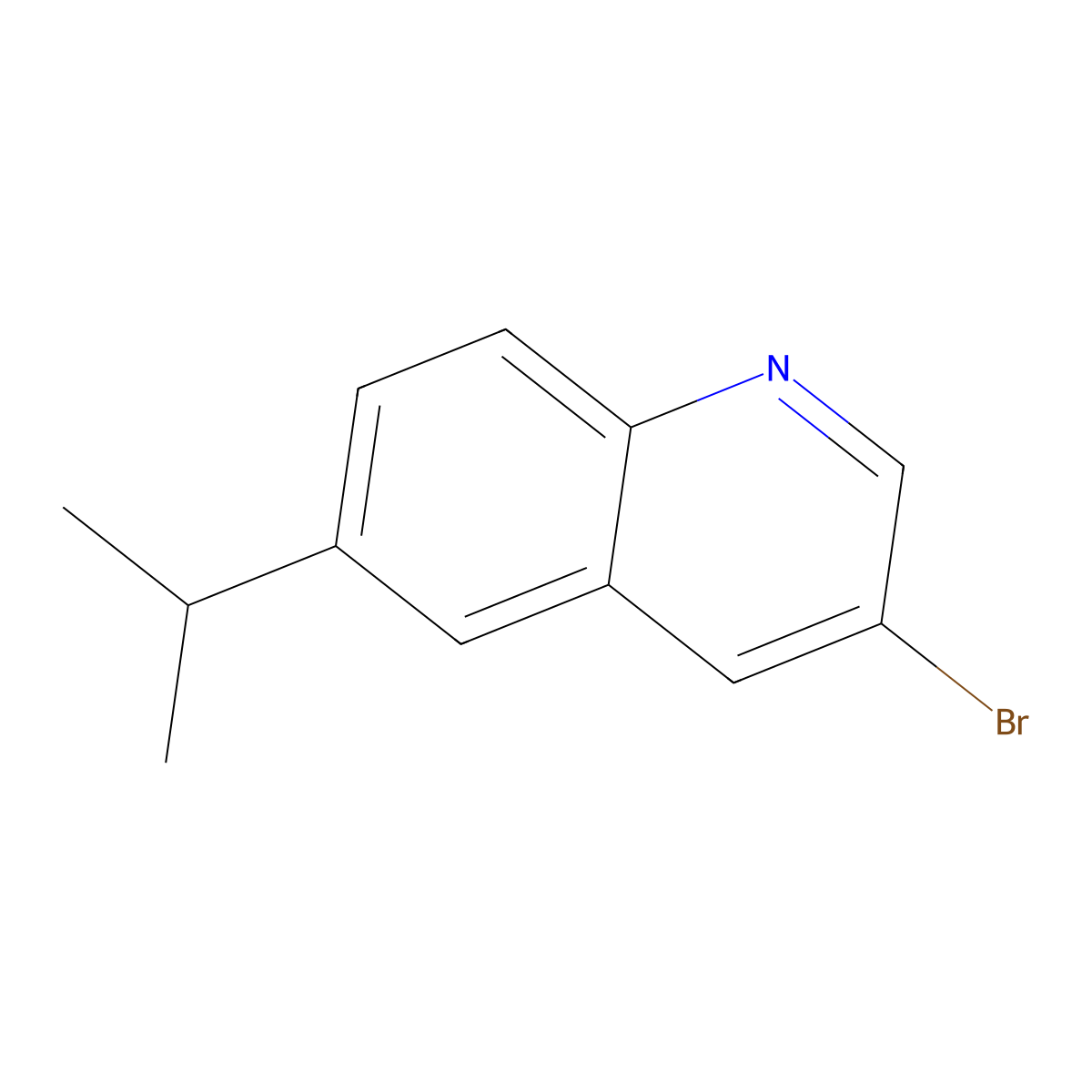 3-Bromo-6-isopropylquinoline molecular structure, CAS 2098086-71-4