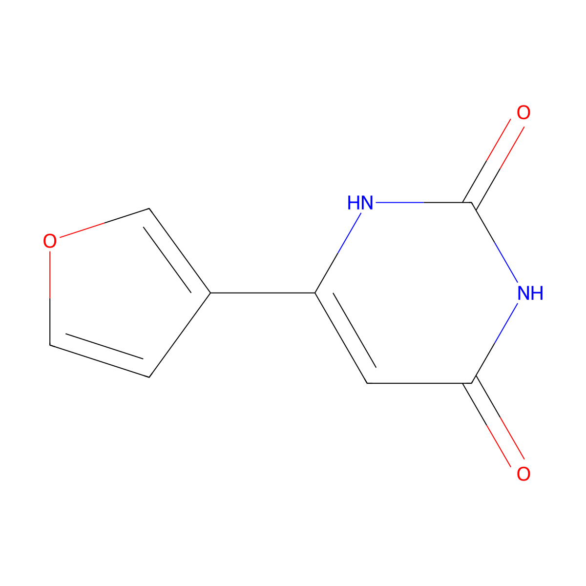 6-(furan-3-yl)pyrimidine-2,4(1H,3H)-dione molecular structure, CAS 2098088-08-3