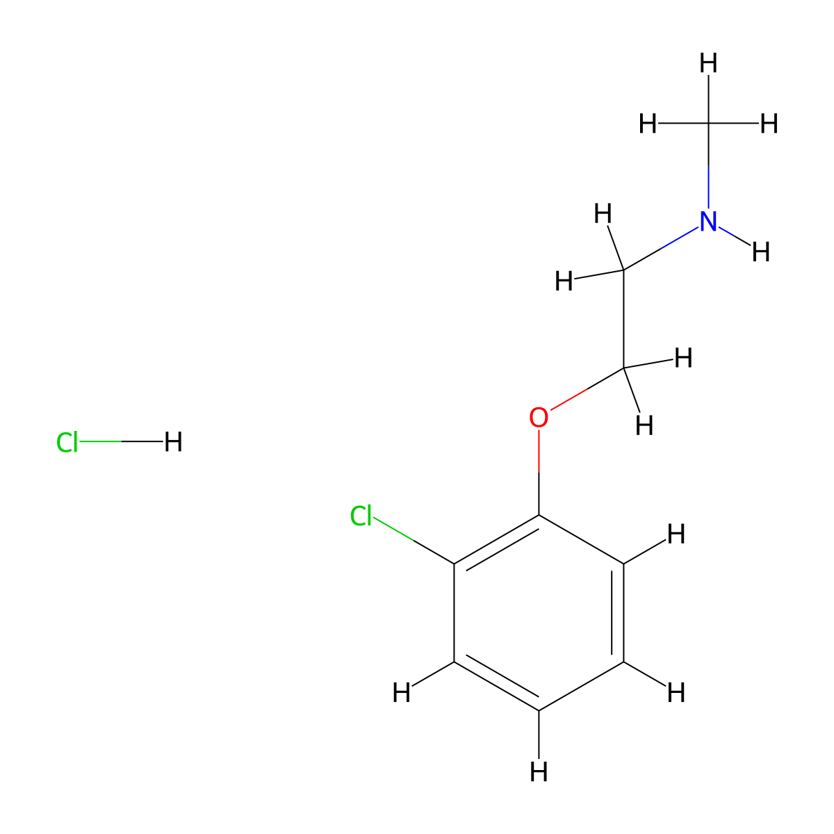 2-(2-chlorophenoxy)-N-methylethan-1-amine hydrochloride molecular structure, CAS 2098088-43-6