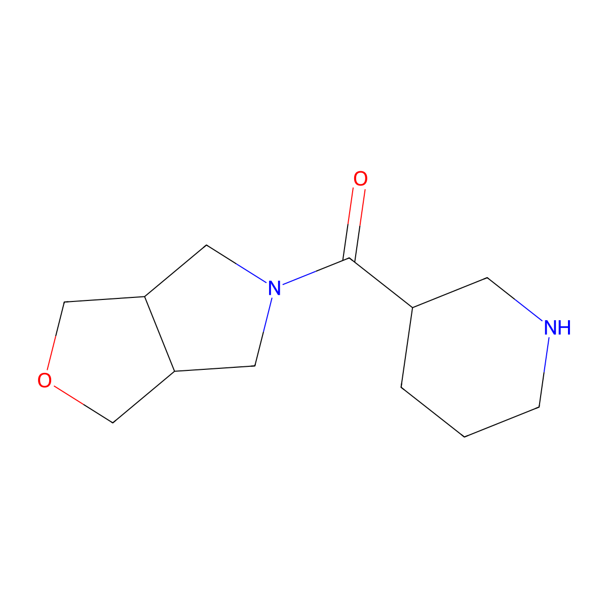 piperidin-3-yl(tetrahydro-1H-furo[3,4-c]pyrrol-5(3H)-yl)methanone molecular structure, CAS 2098089-33-7