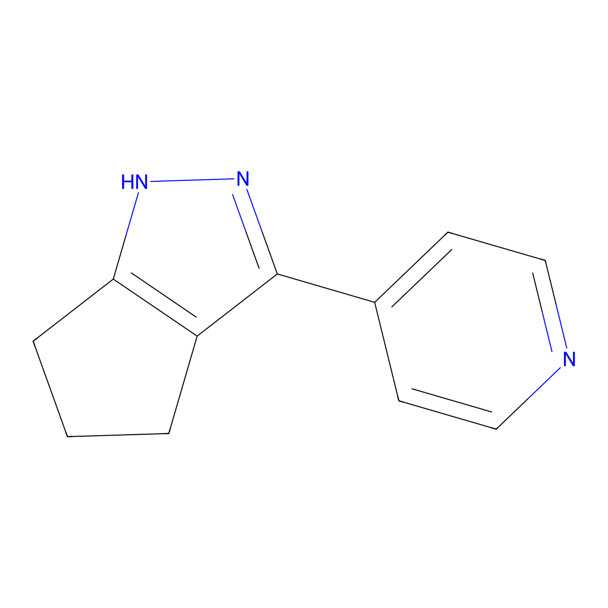 3-(Pyridin-4-yl)-1,4,5,6-tetrahydrocyclopenta[c]pyrazole molecular structure, CAS 2098089-44-0