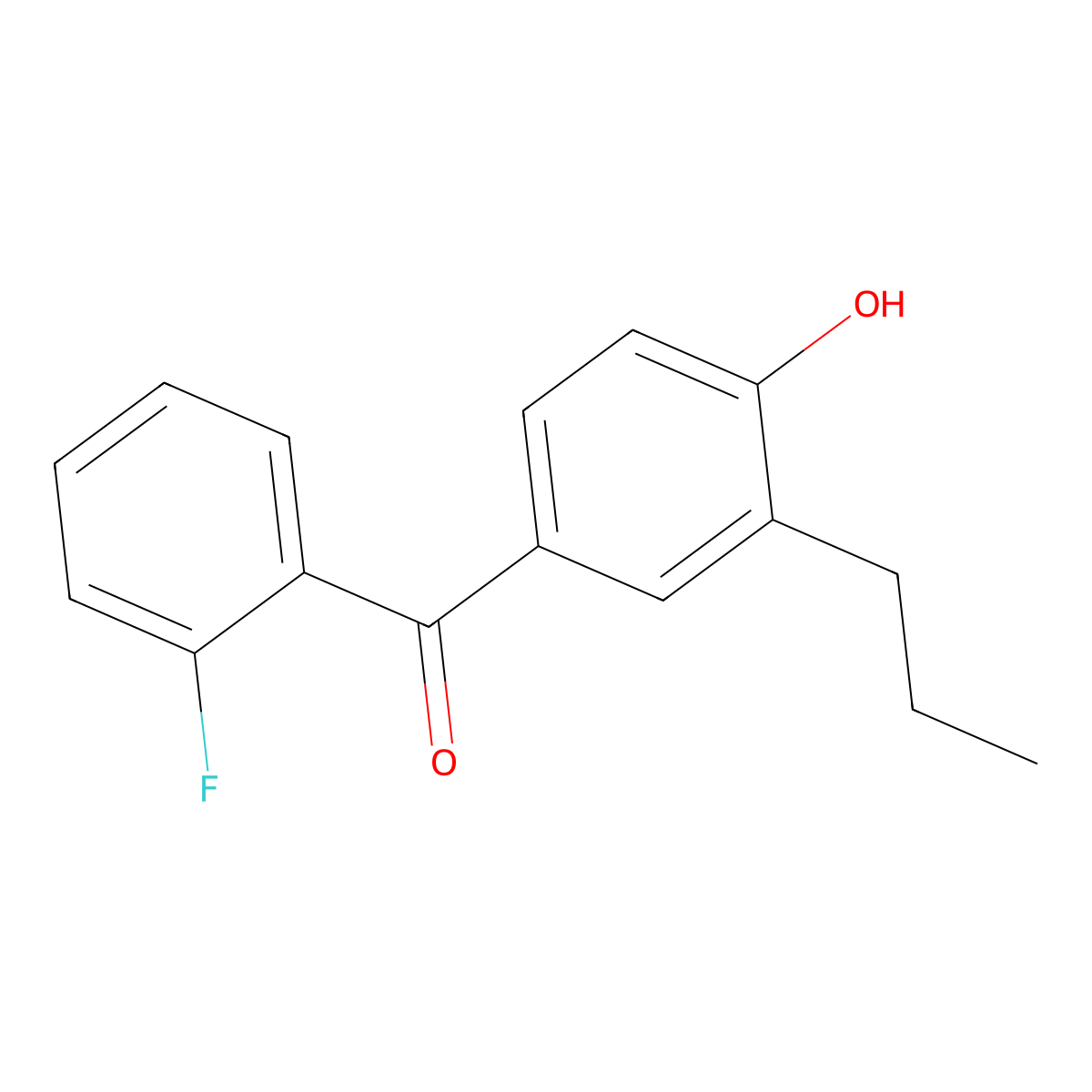 4-(2-Fluorobenzoyl)-2-propylphenol molecular structure, CAS 209809-41-6