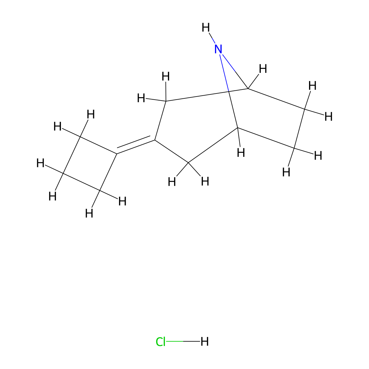 3-Cyclobutylidene-8-azabicyclo[3.2.1]octane hydrochloride molecular structure, CAS 2098090-78-7