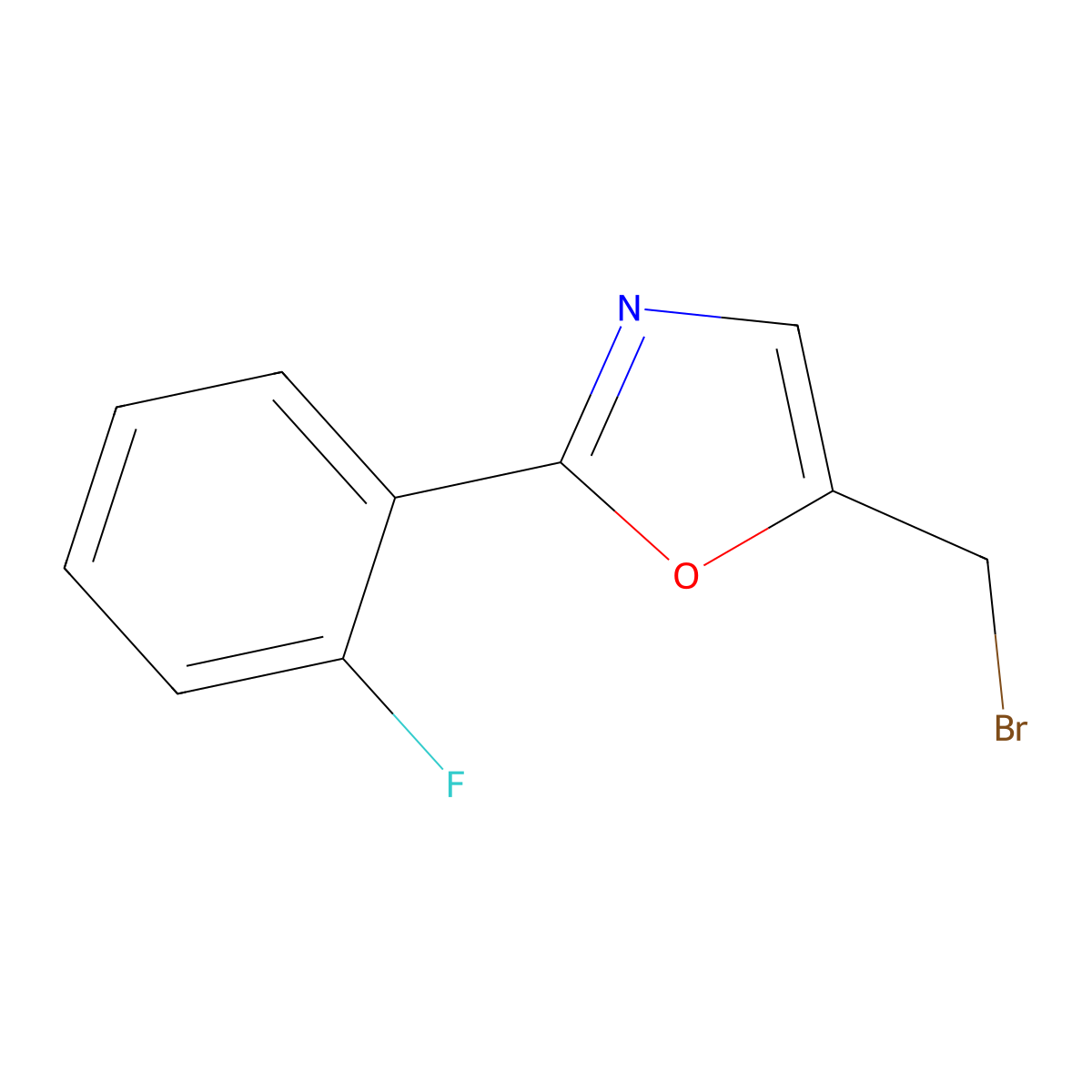 5-(Bromomethyl)-2-(2-fluorophenyl)oxazole molecular structure, CAS 2098091-29-1