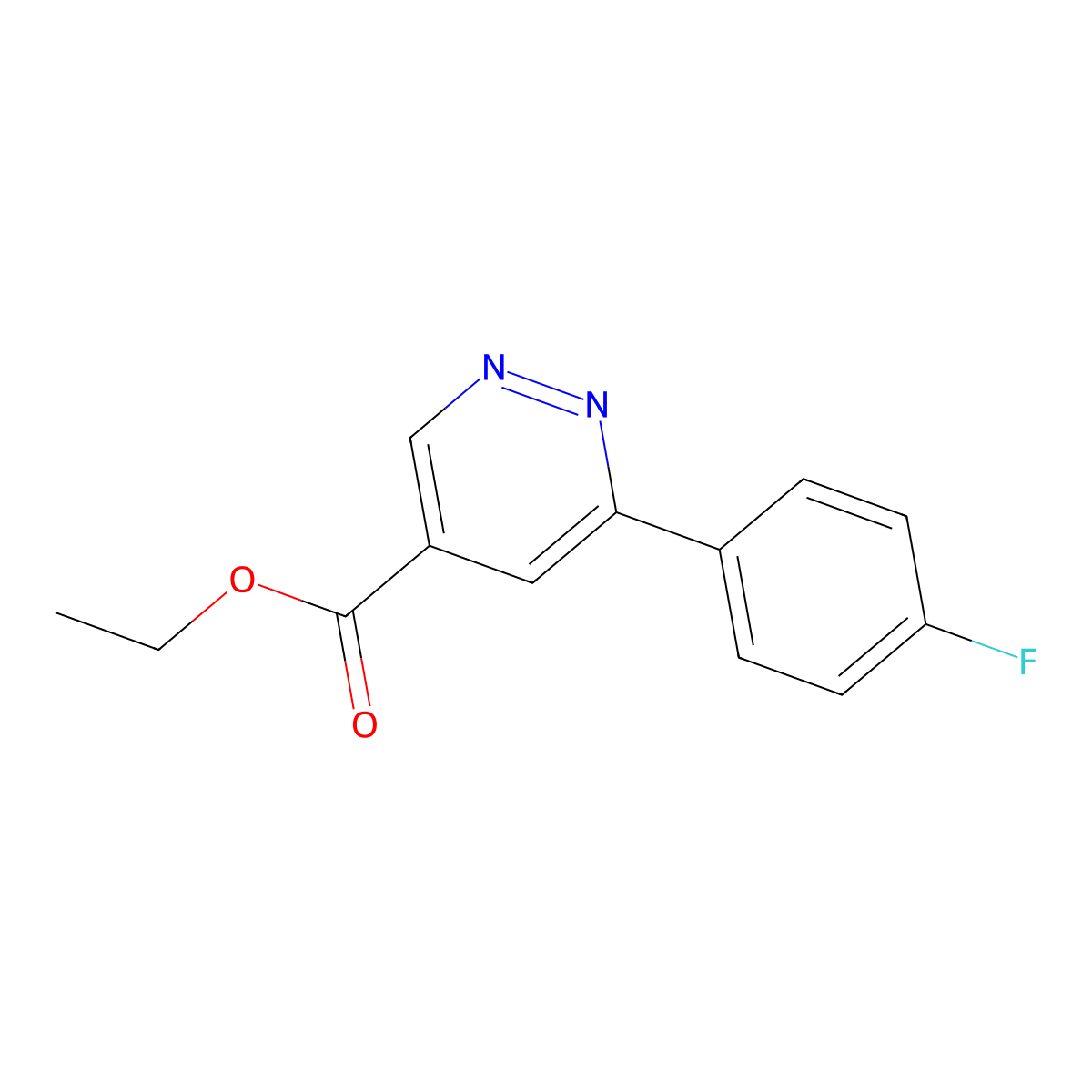 Ethyl 6-(4-fluorophenyl)pyridazine-4-carboxylate molecular structure, CAS 2098092-38-5