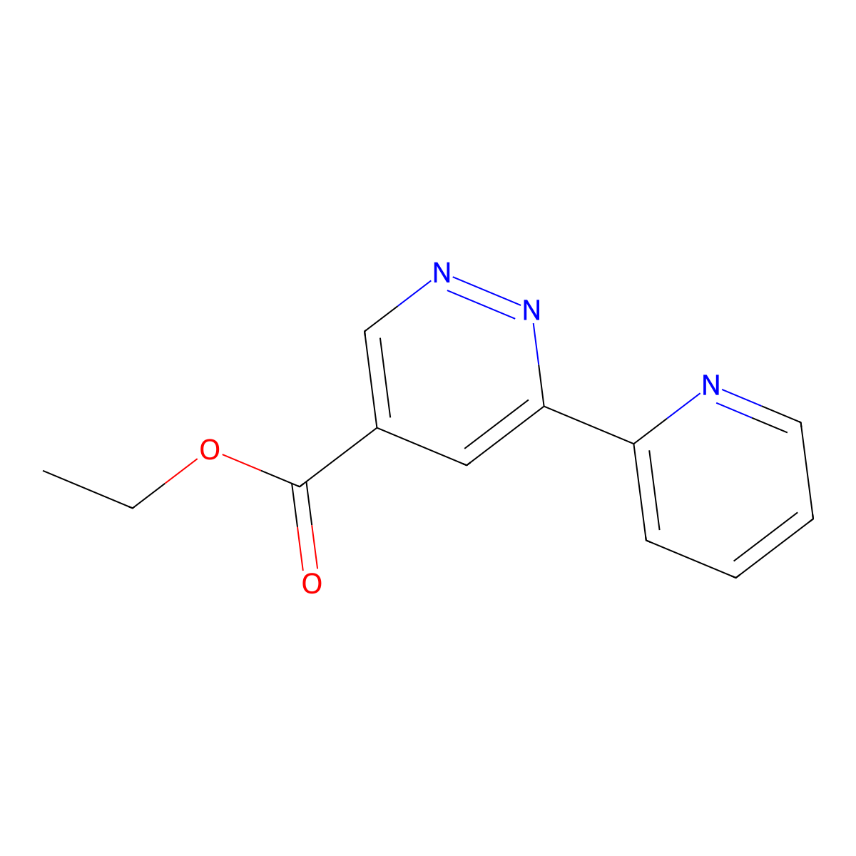 Ethyl 6-(pyridin-2-yl)pyridazine-4-carboxylate molecular structure, CAS 2098092-42-1