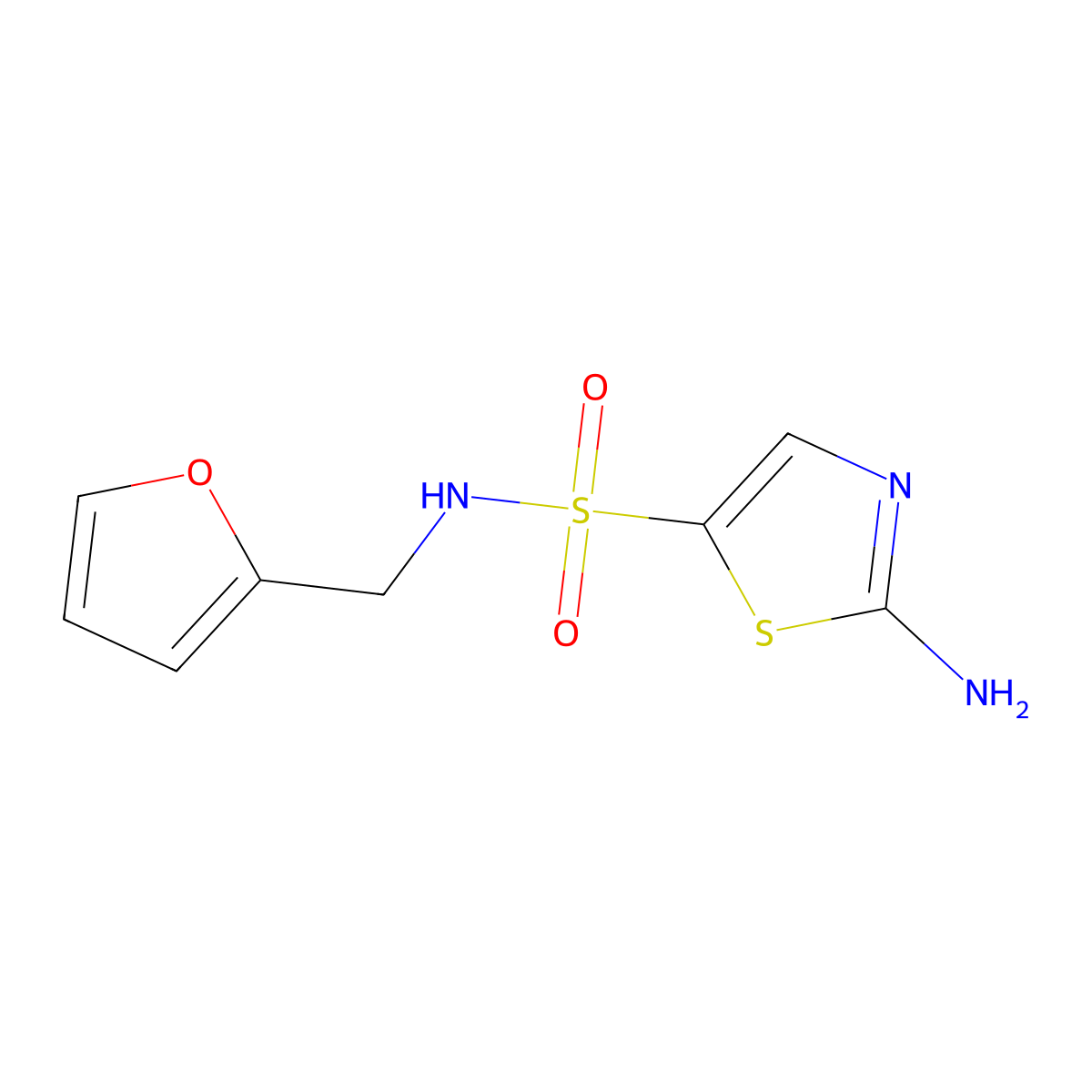 2-amino-N-(furan-2-ylmethyl)thiazole-5-sulfonamide molecular structure, CAS 2098092-96-5