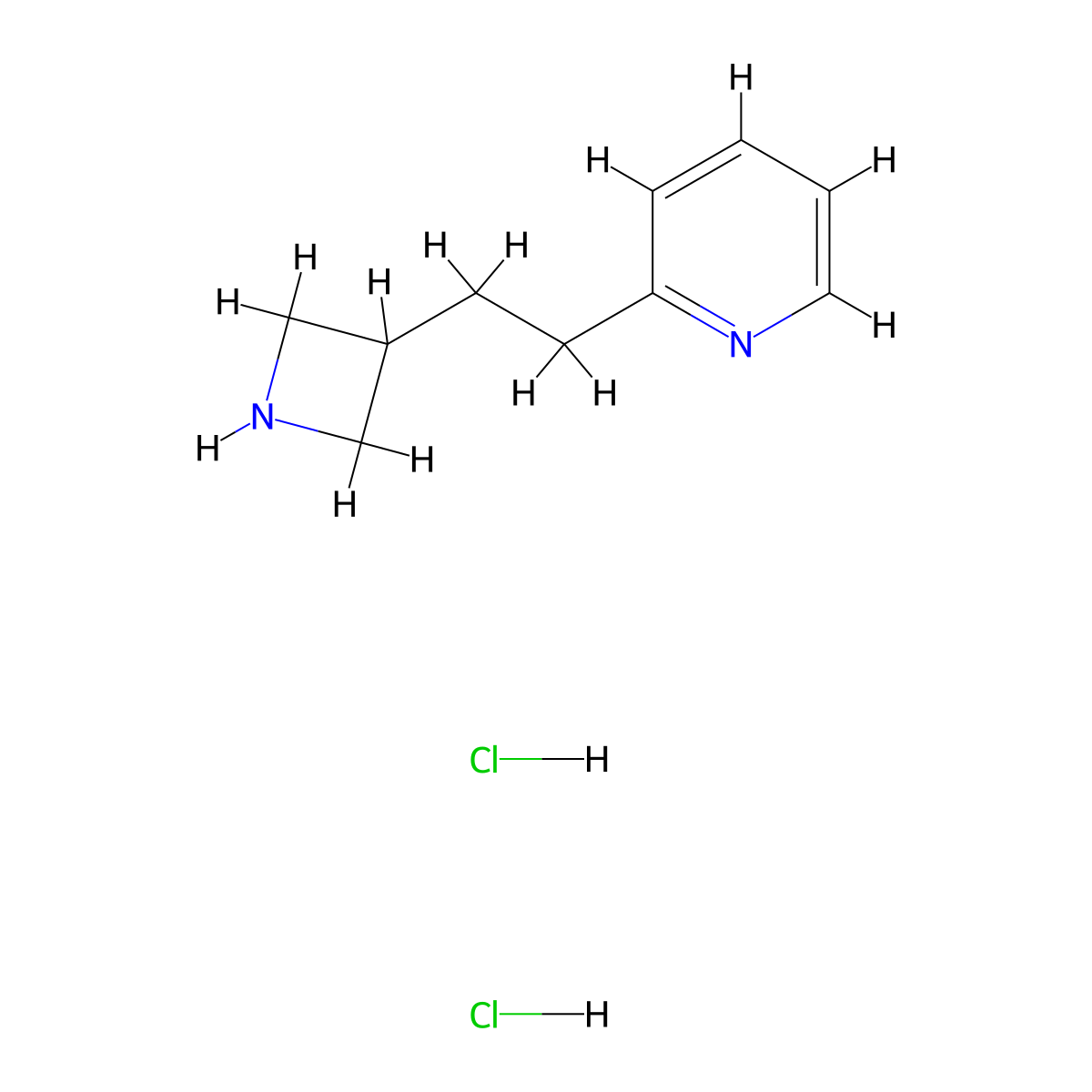 2-(2-(Azetidin-3-yl)ethyl)pyridine dihydrochloride molecular structure, CAS 2098093-78-6