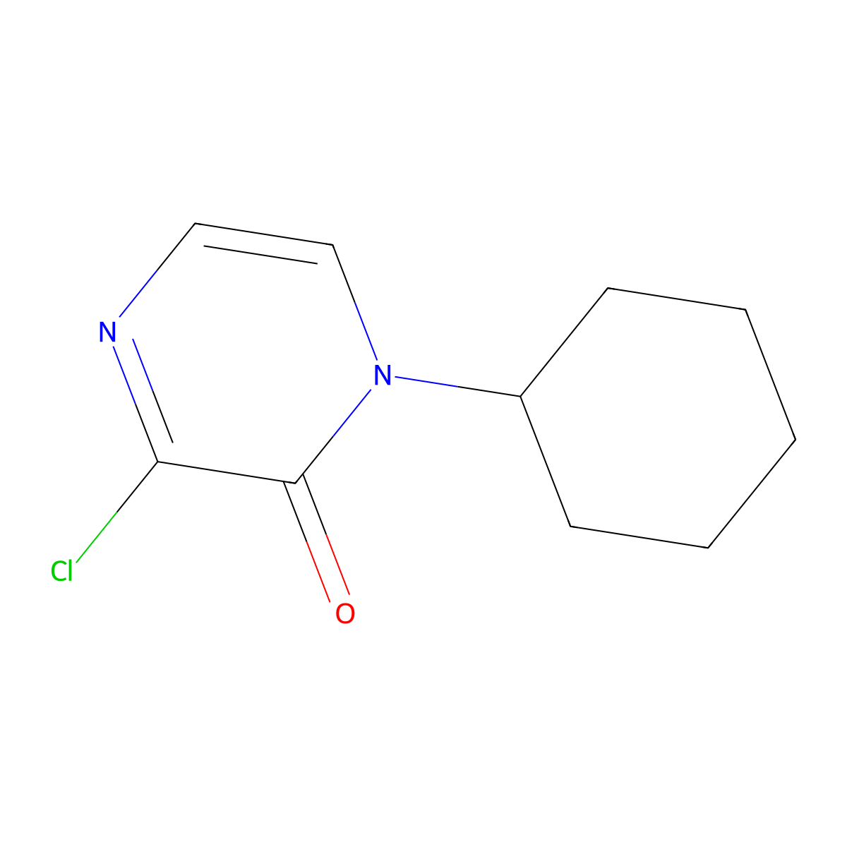 3-chloro-1-cyclohexylpyrazin-2(1H)-one molecular structure, CAS 2098096-88-7