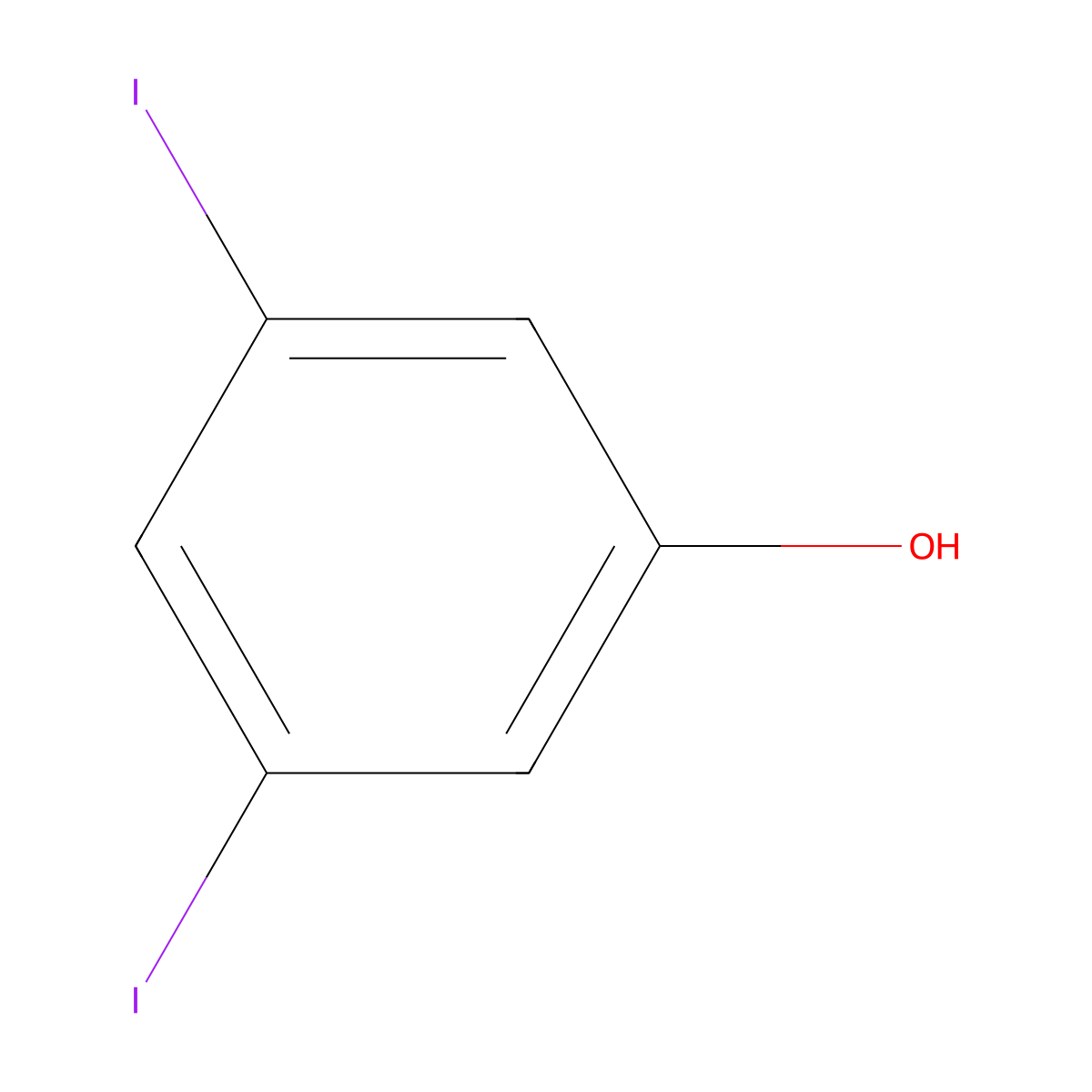 3,5-Diiodophenol molecular structure, CAS 20981-79-7