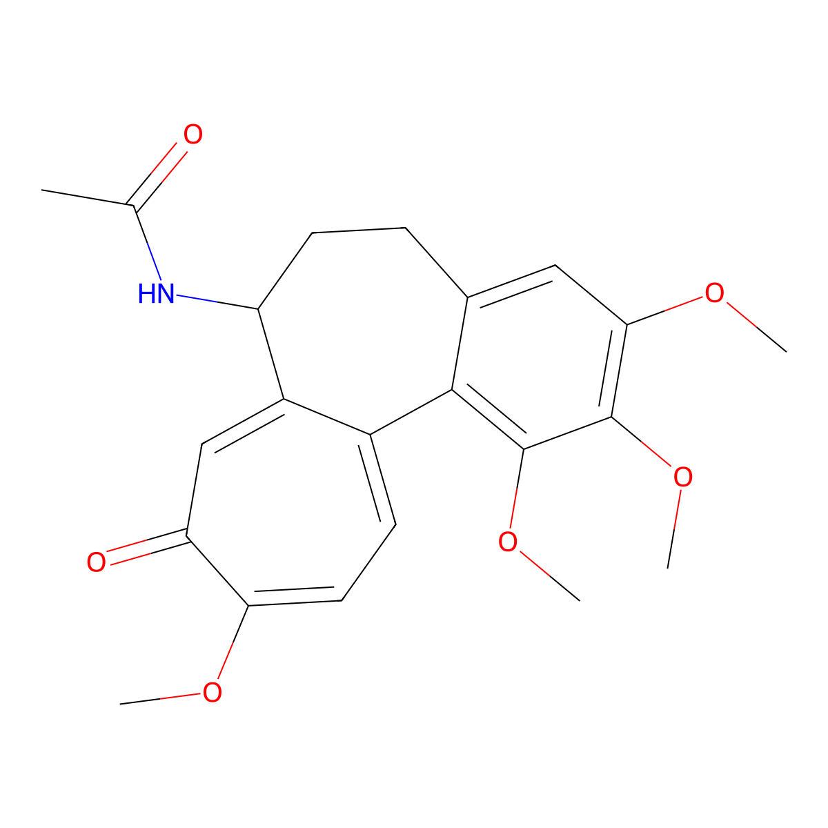 N-(5,6,7,9-Tetrahydro-1,2,3,10-tetramethoxy-9-oxobenzo(a)heptalen-7-yl)acetamide molecular structure, CAS 209810-38-8